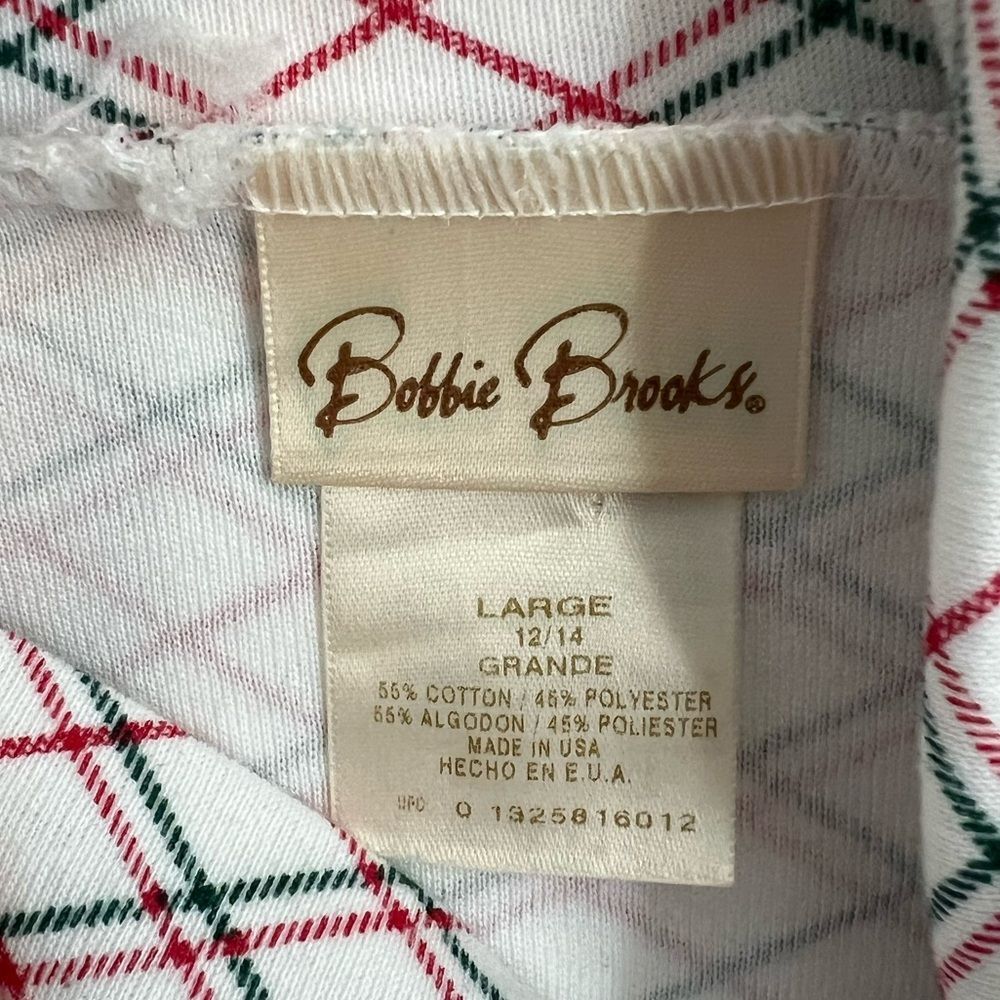 Bobbie Brooks Womens Large‎ Cotton White Multicolor Plaid Long Sleeve Turtleneck - Picture 3 of 3